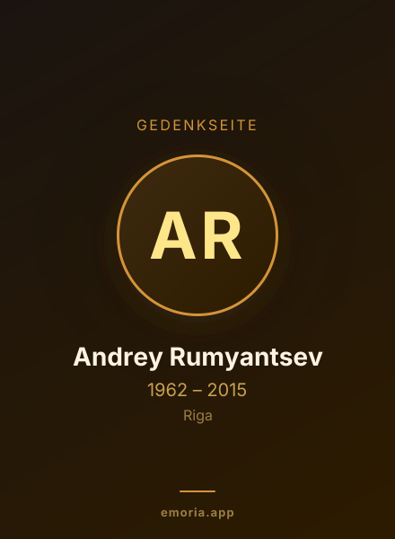 Gedenkportrait von Andrey Rumyantsev