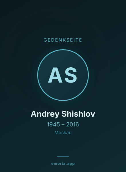 Gedenkportrait von Andrey Shishlov