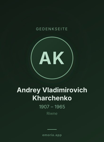 Gedenkportrait von Andrey Vladimirovich Kharchenko