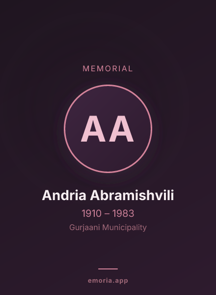 Memorial portrait of Andria Abramishvili