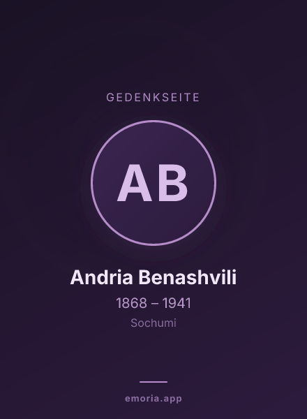 Gedenkportrait von Andria Benashvili