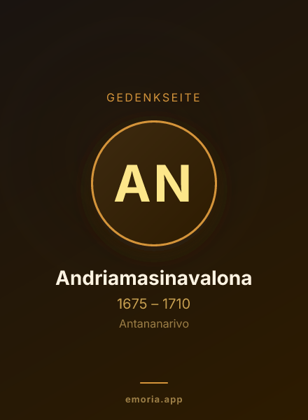 Gedenkportrait von Andriamasinavalona
