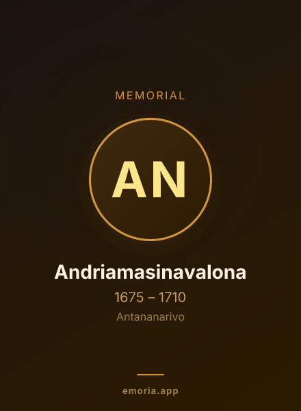 Memorial portrait of Andriamasinavalona