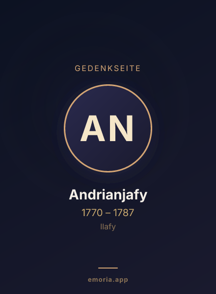 Gedenkportrait von Andrianjafy