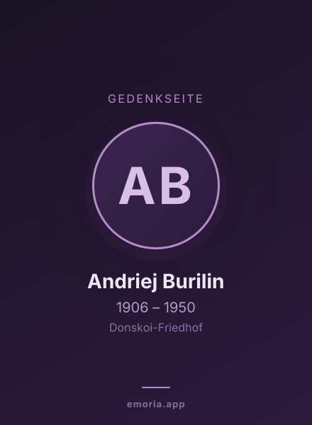 Gedenkportrait von Andriej Burilin