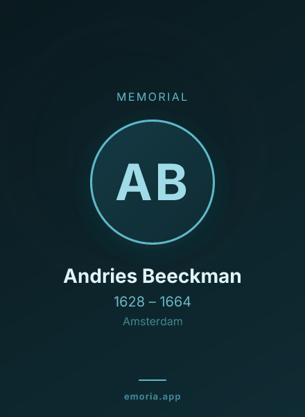 Memorial portrait of Andries Beeckman