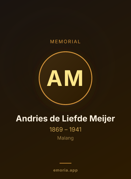 Memorial portrait of Andries de Liefde Meijer