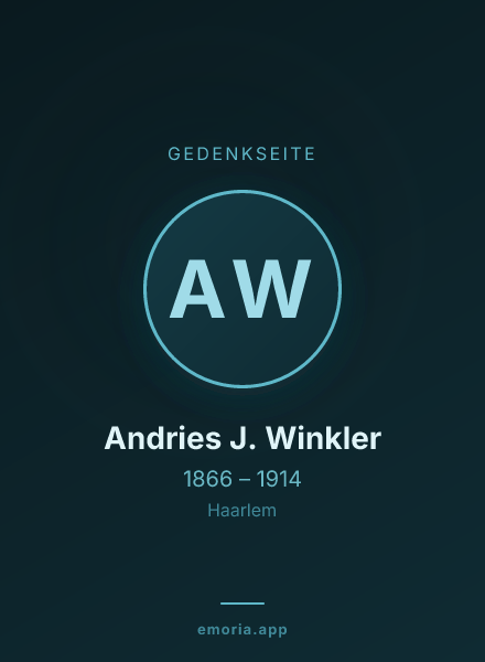 Gedenkportrait von Andries J. Winkler