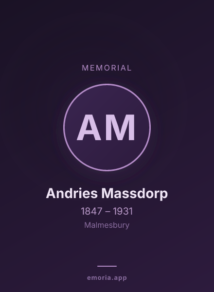 Memorial portrait of Andries Massdorp