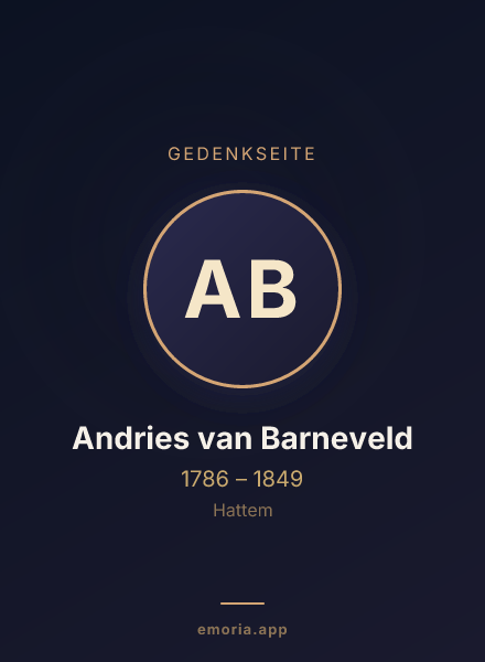 Gedenkportrait von Andries van Barneveld