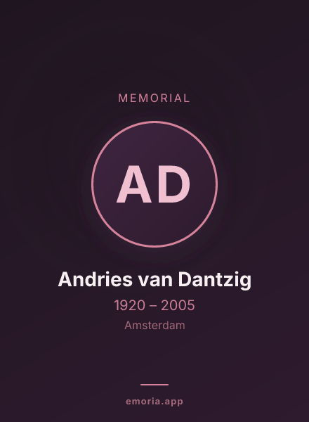 Memorial portrait of Andries van Dantzig