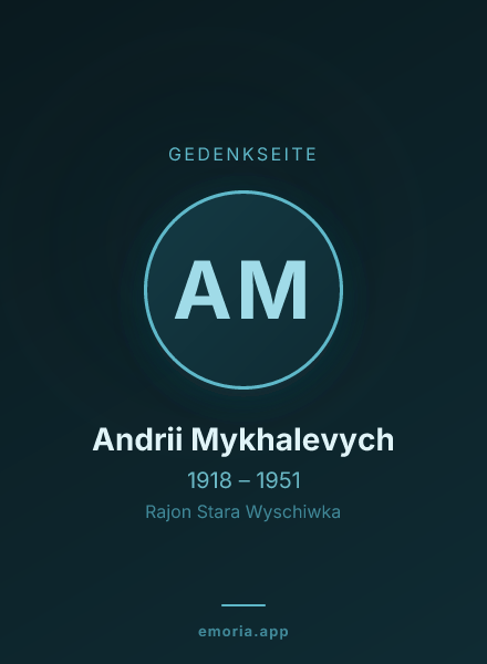 Gedenkportrait von Andrii Mykhalevych