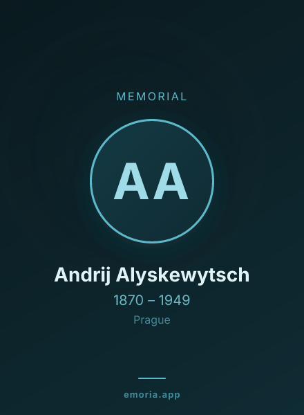 Memorial portrait of Andrij Alyskewytsch