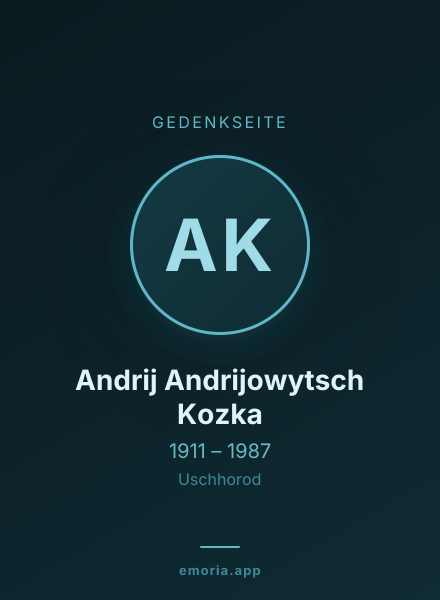 Gedenkportrait von Andrij Andrijowytsch Kozka