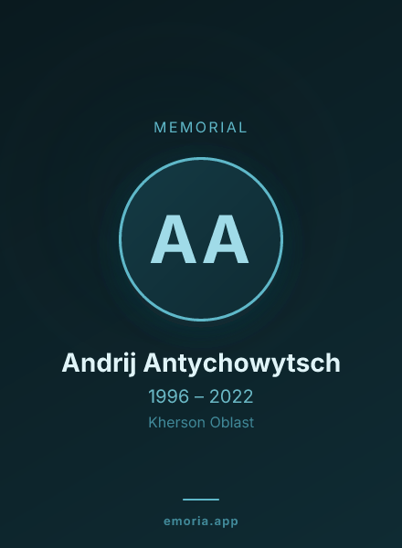 Memorial portrait of Andrij Antychowytsch