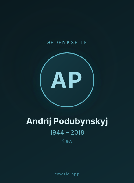 Gedenkportrait von Andrij Podubynskyj