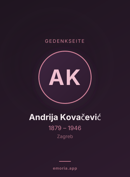 Gedenkportrait von Andrija Kovačević