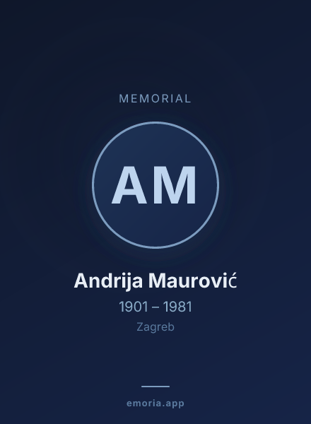 Memorial portrait of Andrija Maurović