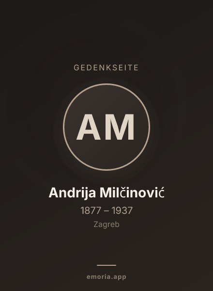 Gedenkportrait von Andrija Milčinović