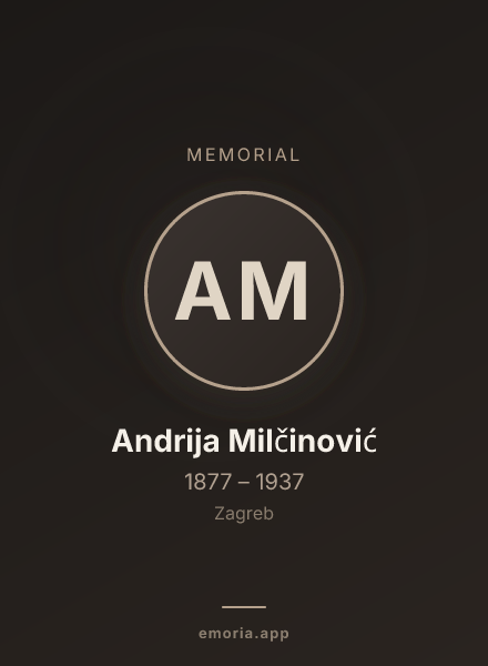 Memorial portrait of Andrija Milčinović