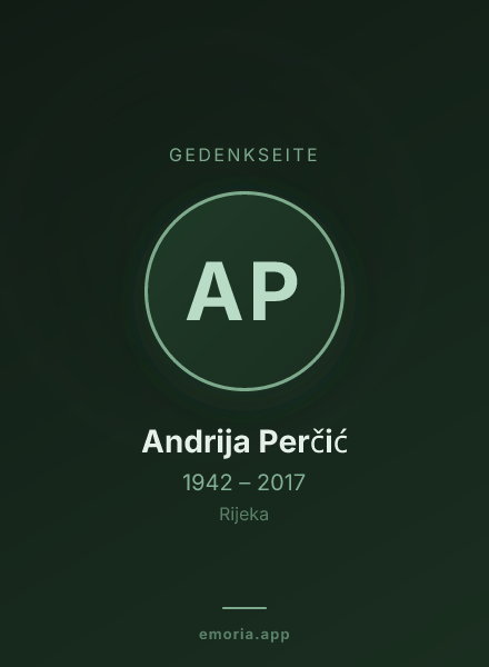 Gedenkportrait von Andrija Perčić
