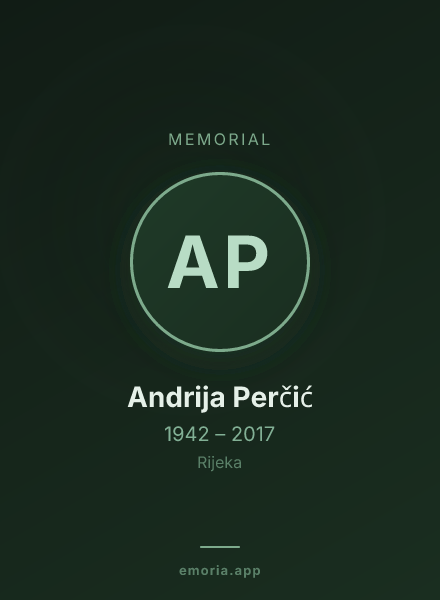 Memorial portrait of Andrija Perčić