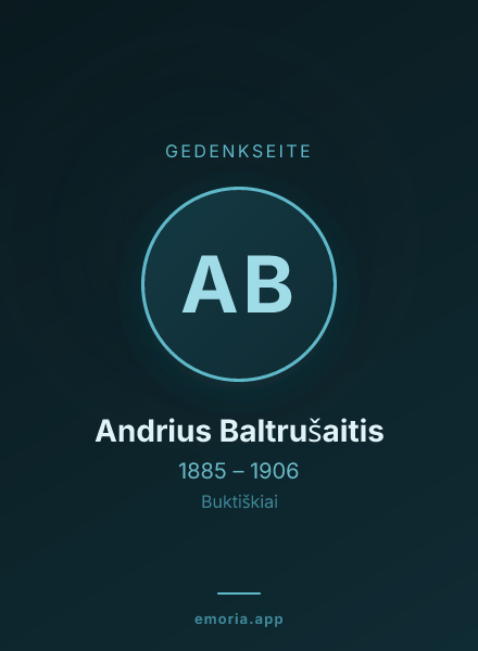 Gedenkportrait von Andrius Baltrušaitis