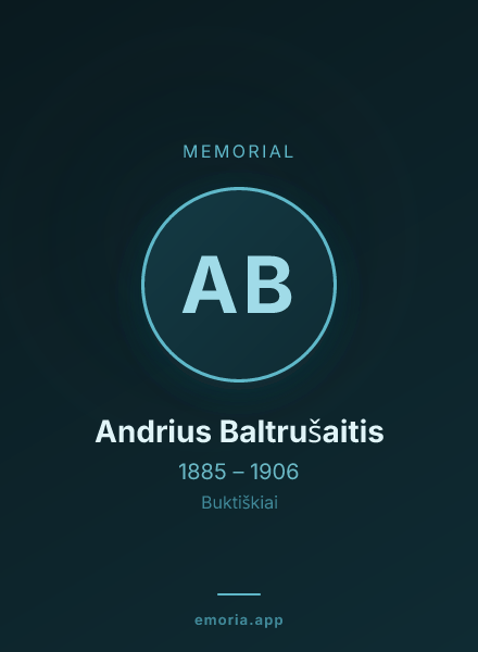Memorial portrait of Andrius Baltrušaitis