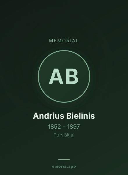 Memorial portrait of Andrius Bielinis