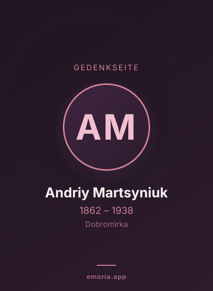 Gedenkportrait von Andriy Martsyniuk