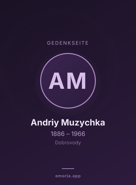 Gedenkportrait von Andriy Muzychka