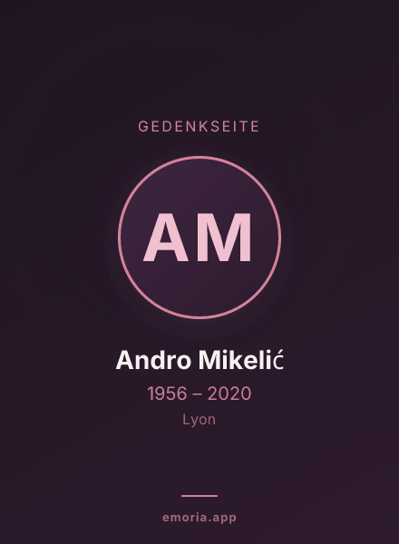 Gedenkportrait von Andro Mikelić