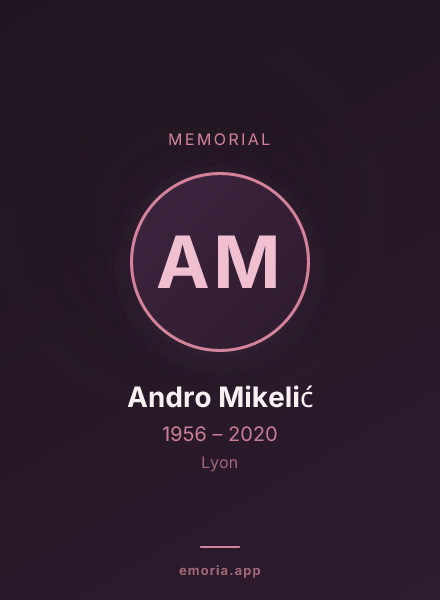 Memorial portrait of Andro Mikelić