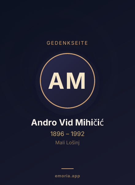 Gedenkportrait von Andro Vid Mihičić