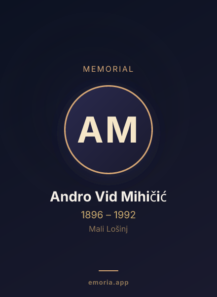 Memorial portrait of Andro Vid Mihičić