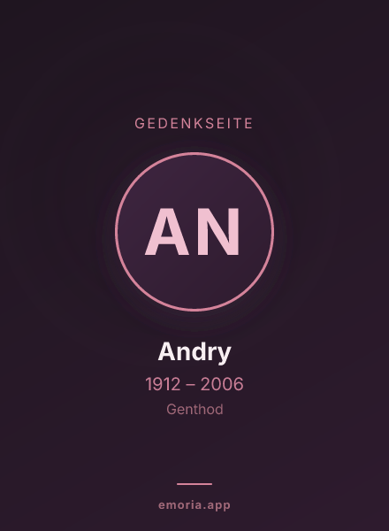 Gedenkportrait von Andry