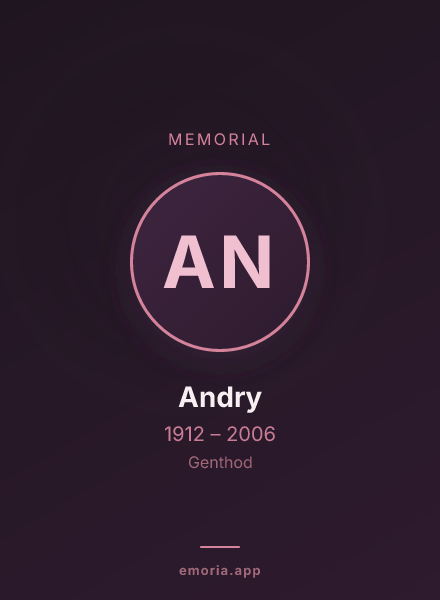 Memorial portrait of Andry