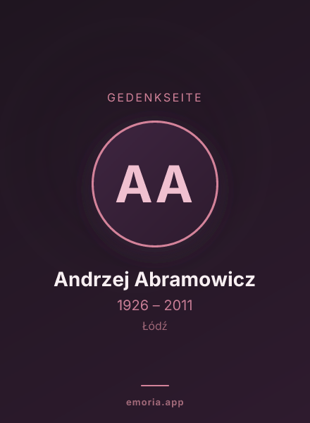 Gedenkportrait von Andrzej Abramowicz