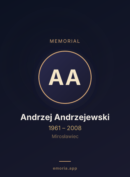 Memorial portrait of Andrzej Andrzejewski