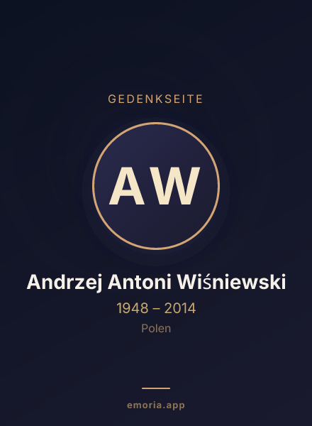 Gedenkportrait von Andrzej Antoni Wiśniewski