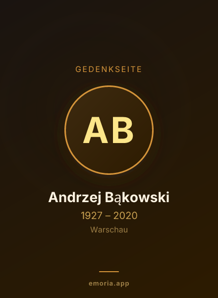 Gedenkportrait von Andrzej Bąkowski