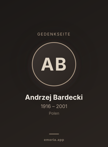 Gedenkportrait von Andrzej Bardecki