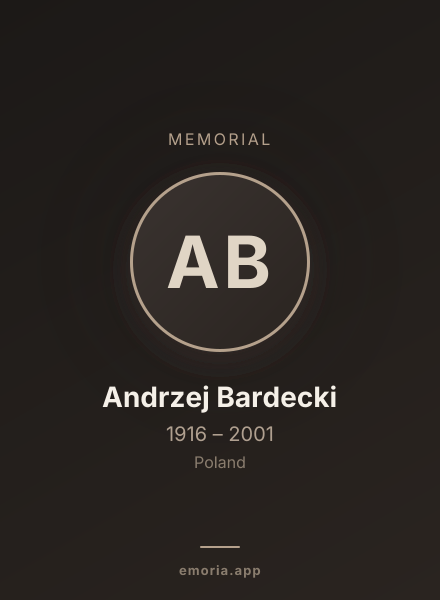 Memorial portrait of Andrzej Bardecki
