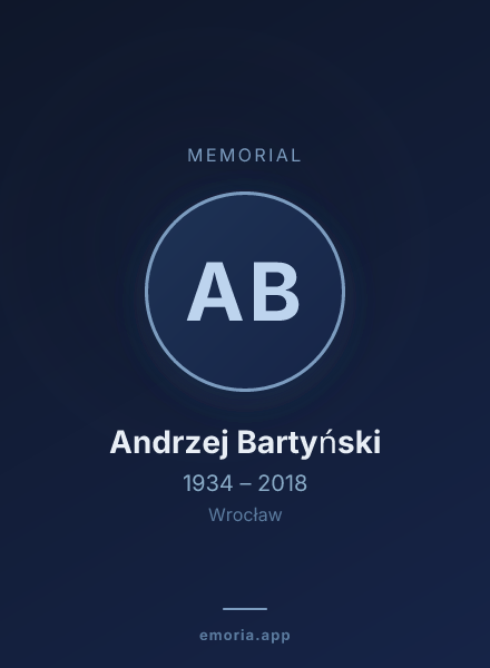 Memorial portrait of Andrzej Bartyński