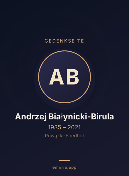Gedenkportrait von Andrzej Białynicki-Birula