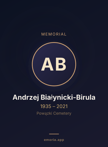 Memorial portrait of Andrzej Białynicki-Birula