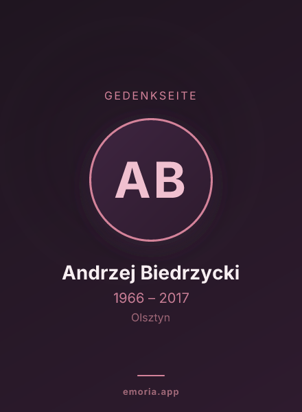 Gedenkportrait von Andrzej Biedrzycki