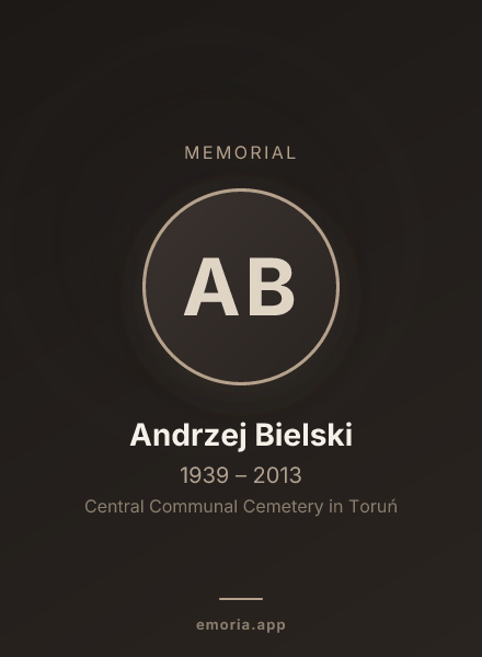 Memorial portrait of Andrzej Bielski
