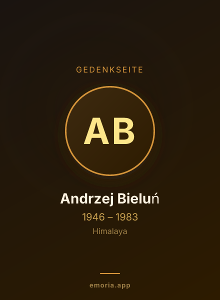 Gedenkportrait von Andrzej Bieluń