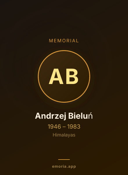 Memorial portrait of Andrzej Bieluń